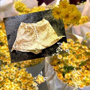 Favlux Large Yellow and White Striped Shorts